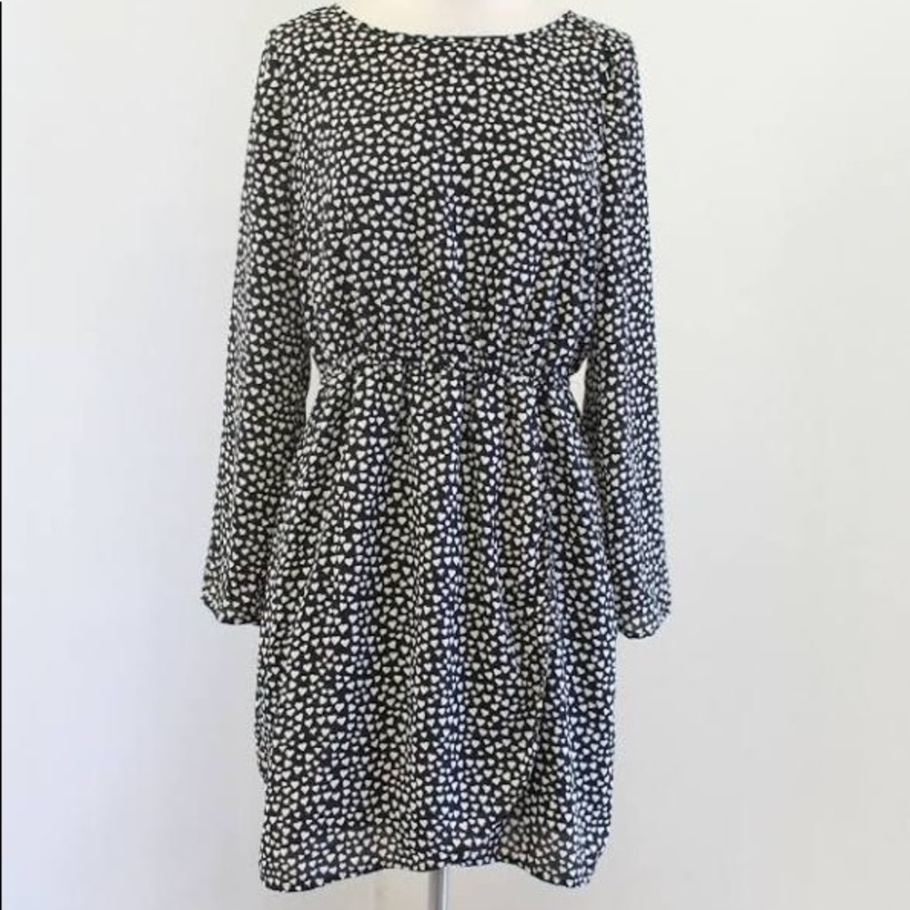 J Crew Mercantile Heart Printed Tulip Hem Dress